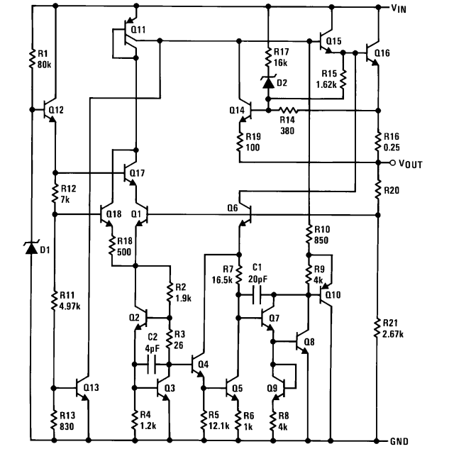 lm7812 Internal Block Diagram